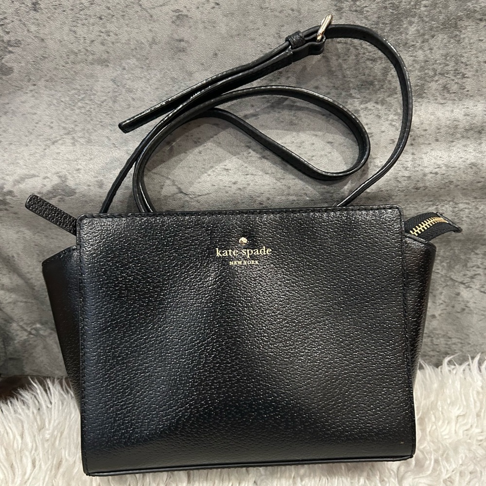 Kate Spade Black Pebbled Leather Shoulder Bag